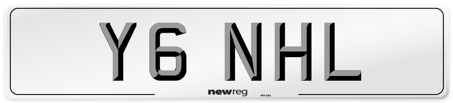 Y6 NHL Number Plate from New Reg